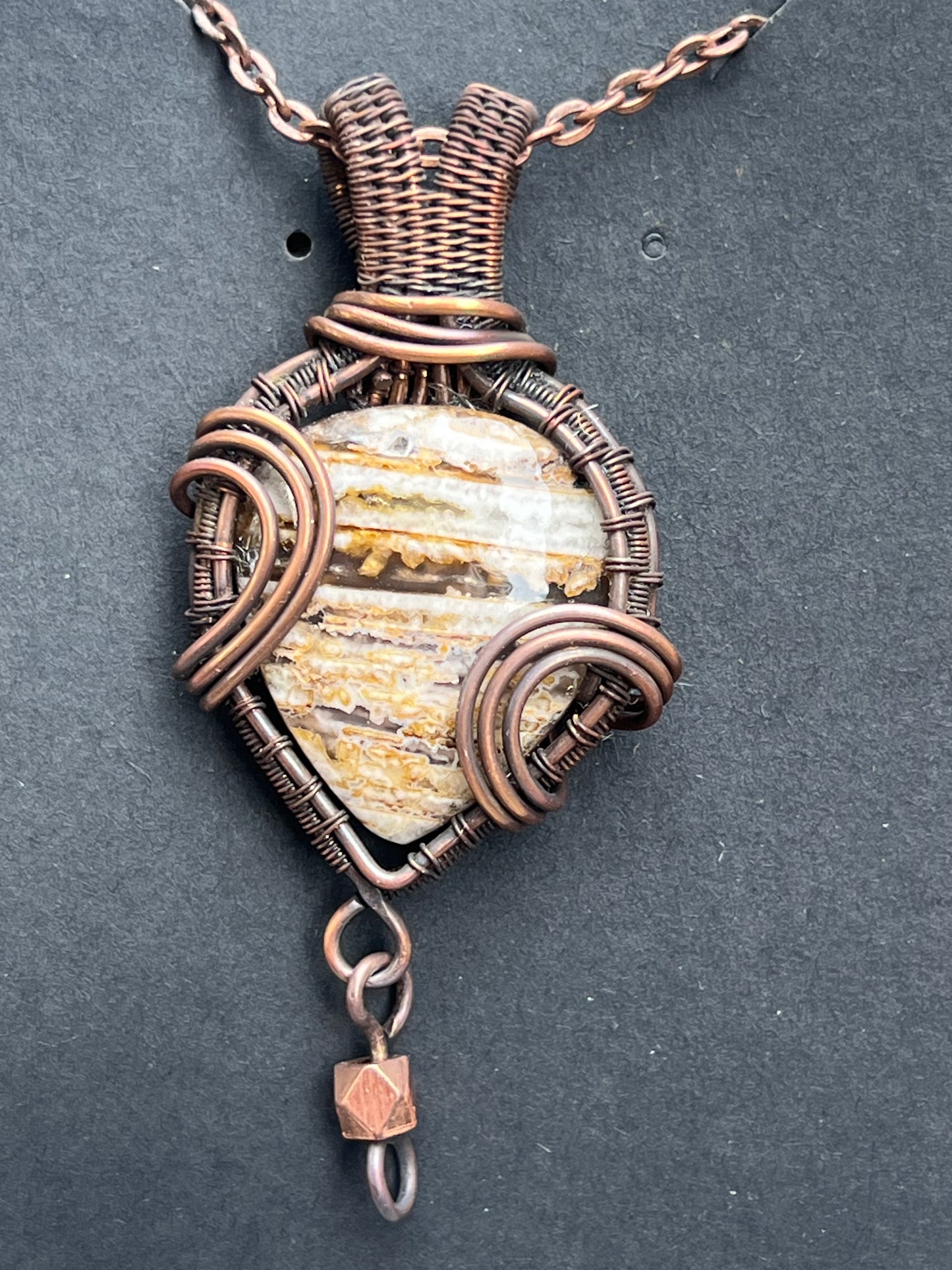 Golden Strata Heart Pendant