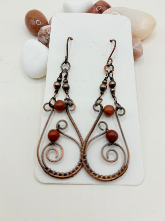 Copper Swirl Harmony Earrings
