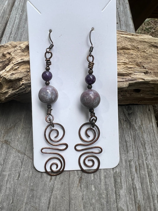 Twilight Spiral Earrings